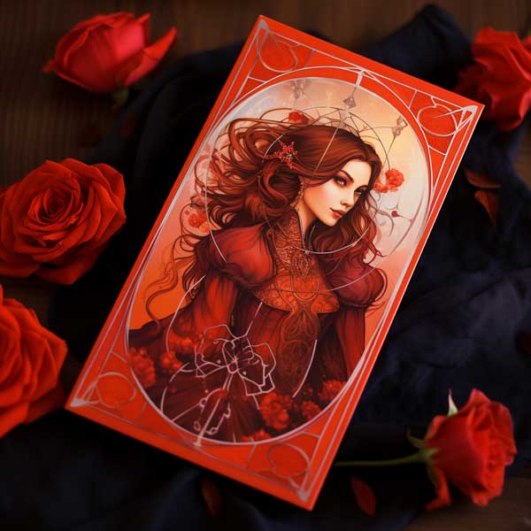 carta dei tarocchi rappresenta una donna