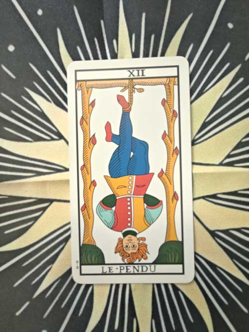 carta dei tarocchi Marsiglia l'appeso