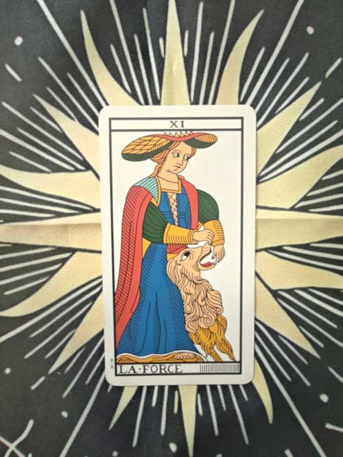 carta dei tarocchi Marsiglia la forza