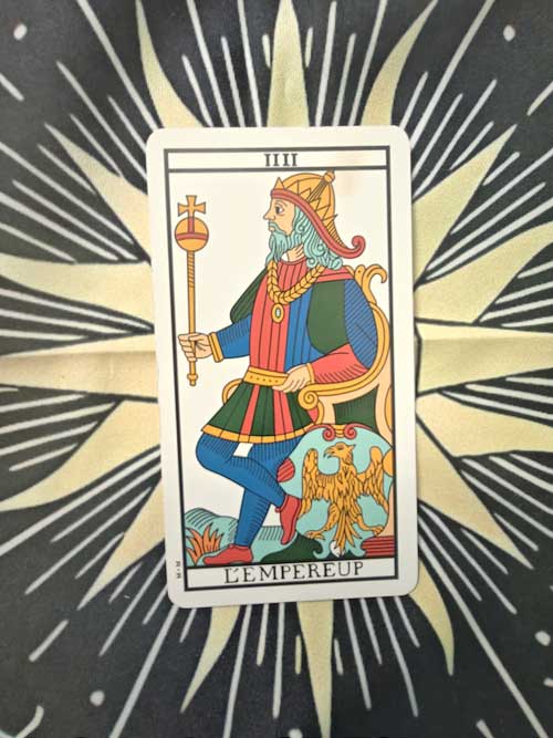 carta dei tarocchi Marsiglia l'imperatore