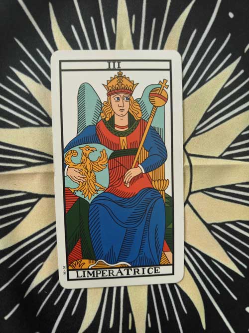 carta dei tarocchi Marsiglia l'imperatrice