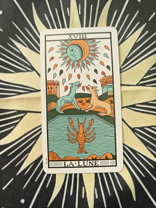 carta dei tarocchi Marsiglia la luna