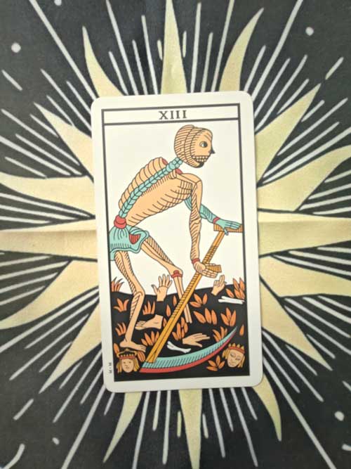 carta dei tarocchi Marsiglia la morte