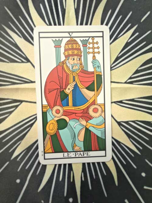 carta dei tarocchi Marsiglia il papa